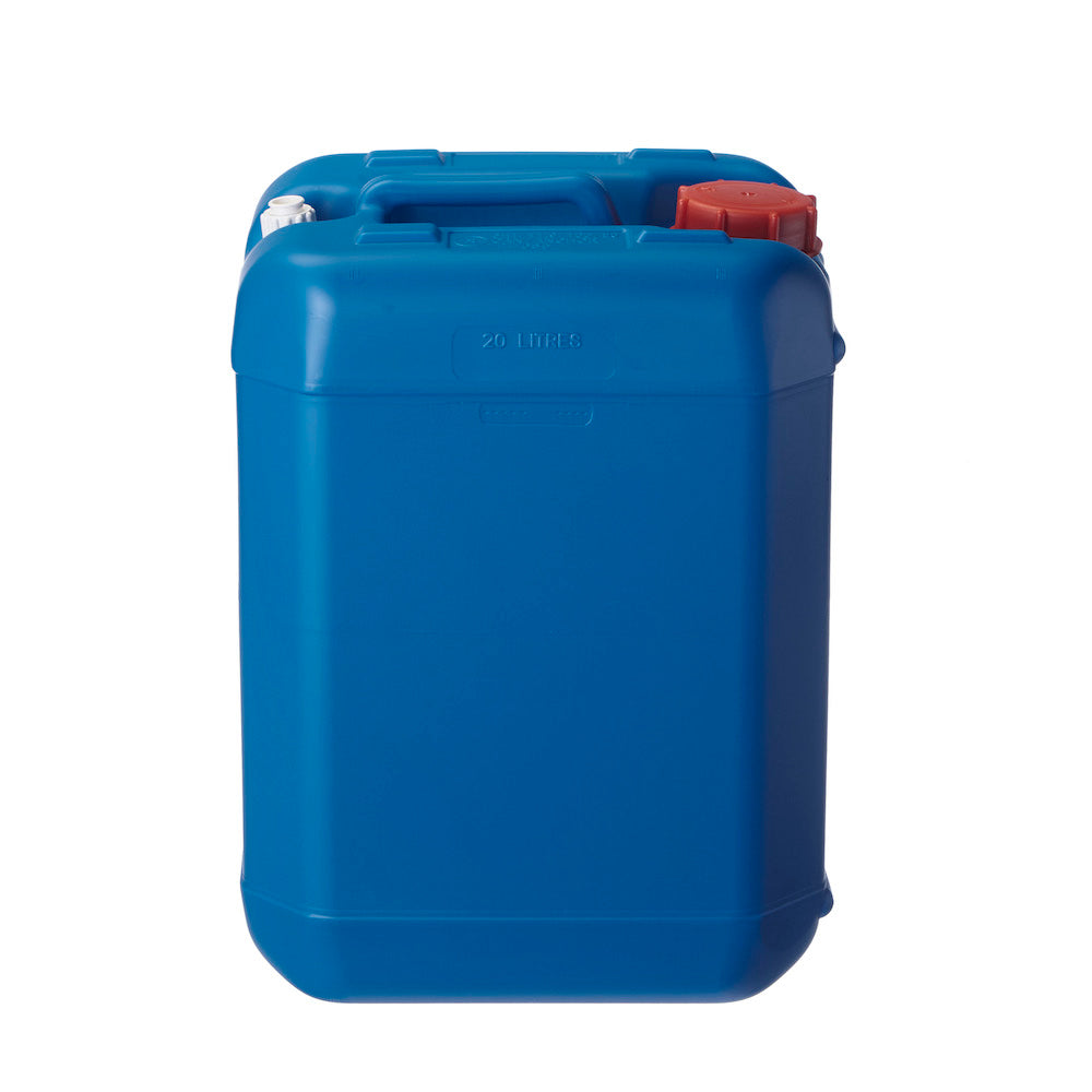 5 Gallon Stackable Water Storage Carboy, Blue, 4 Pack with Spigot (1) and  Lids 