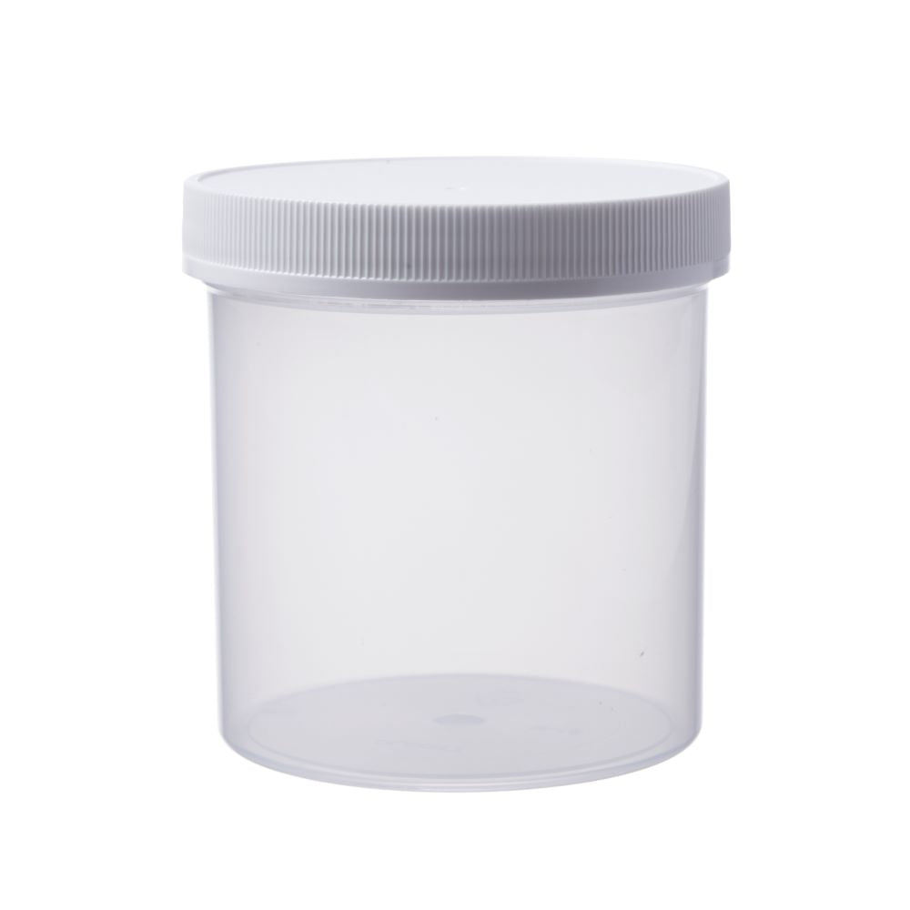 Round Wide-Mouth Plastic Jar - 16 oz (1 lb.)-S-18071