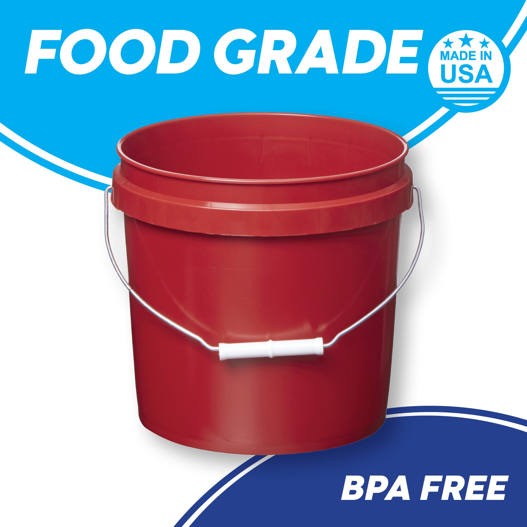 2 Gallon Pails and Buckets, Bulk & Wholesale Available