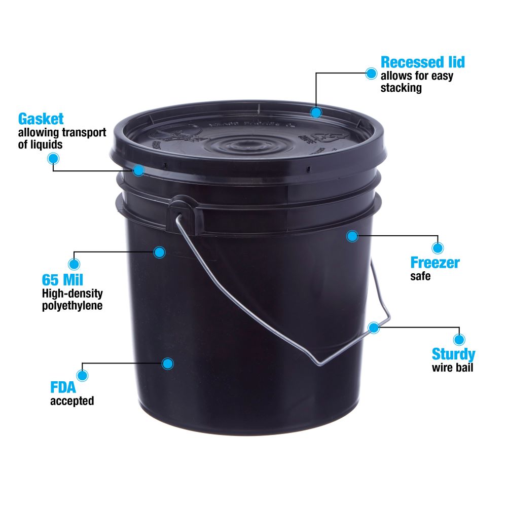 1 Gallon Pails # Lid Only, Black