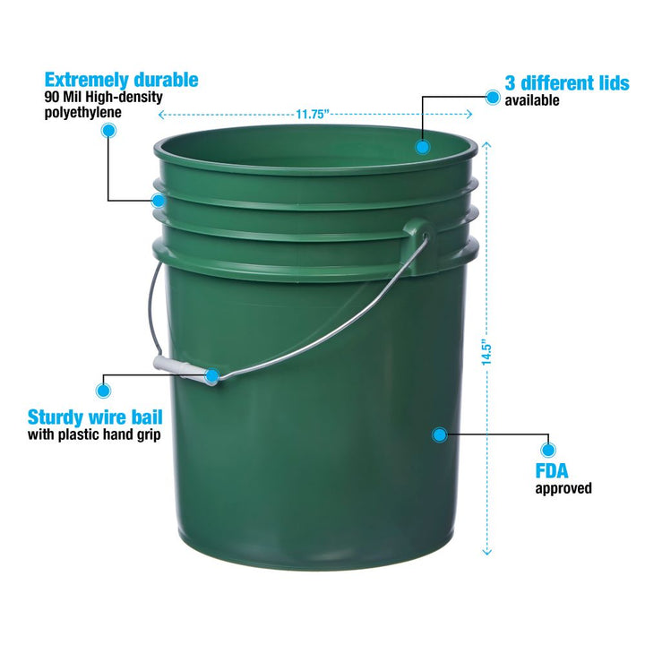 Green 5 gallon bucket online