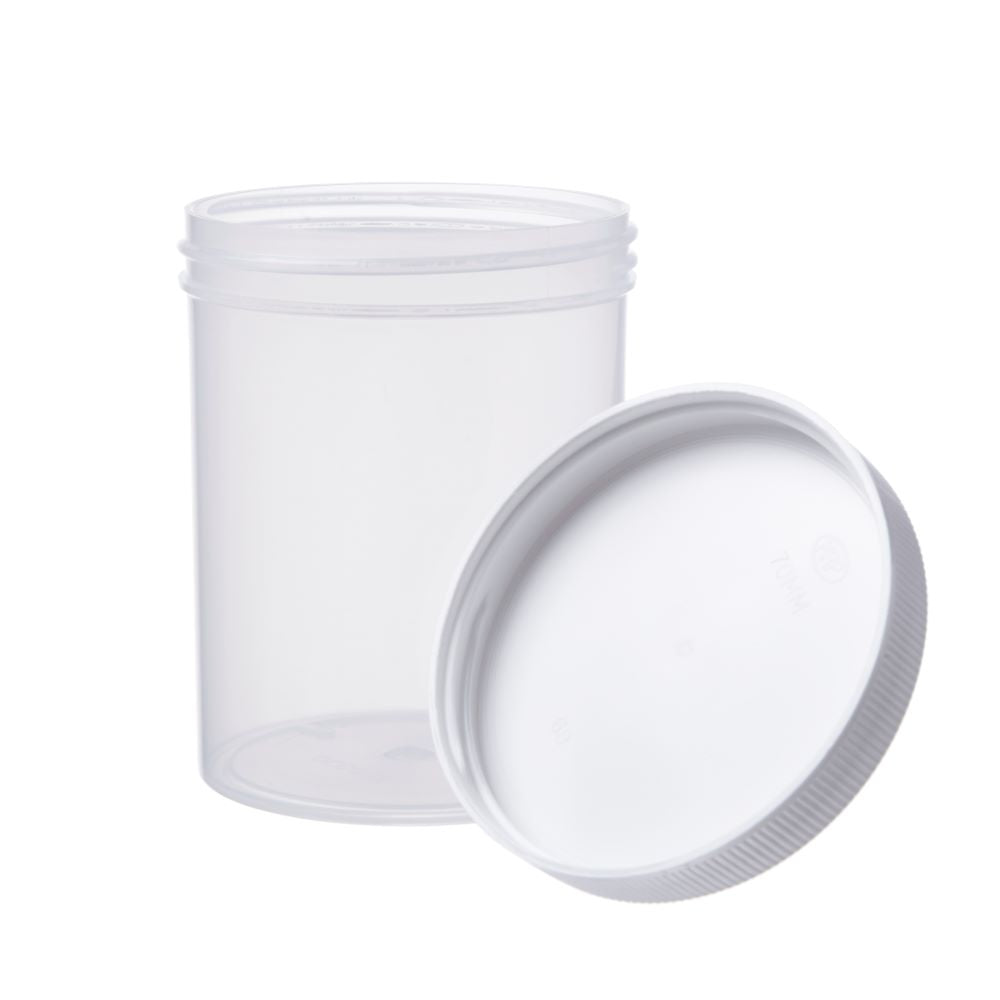 3 oz Jars (89mL)70 mm, Clear Styrene, Clarified & White