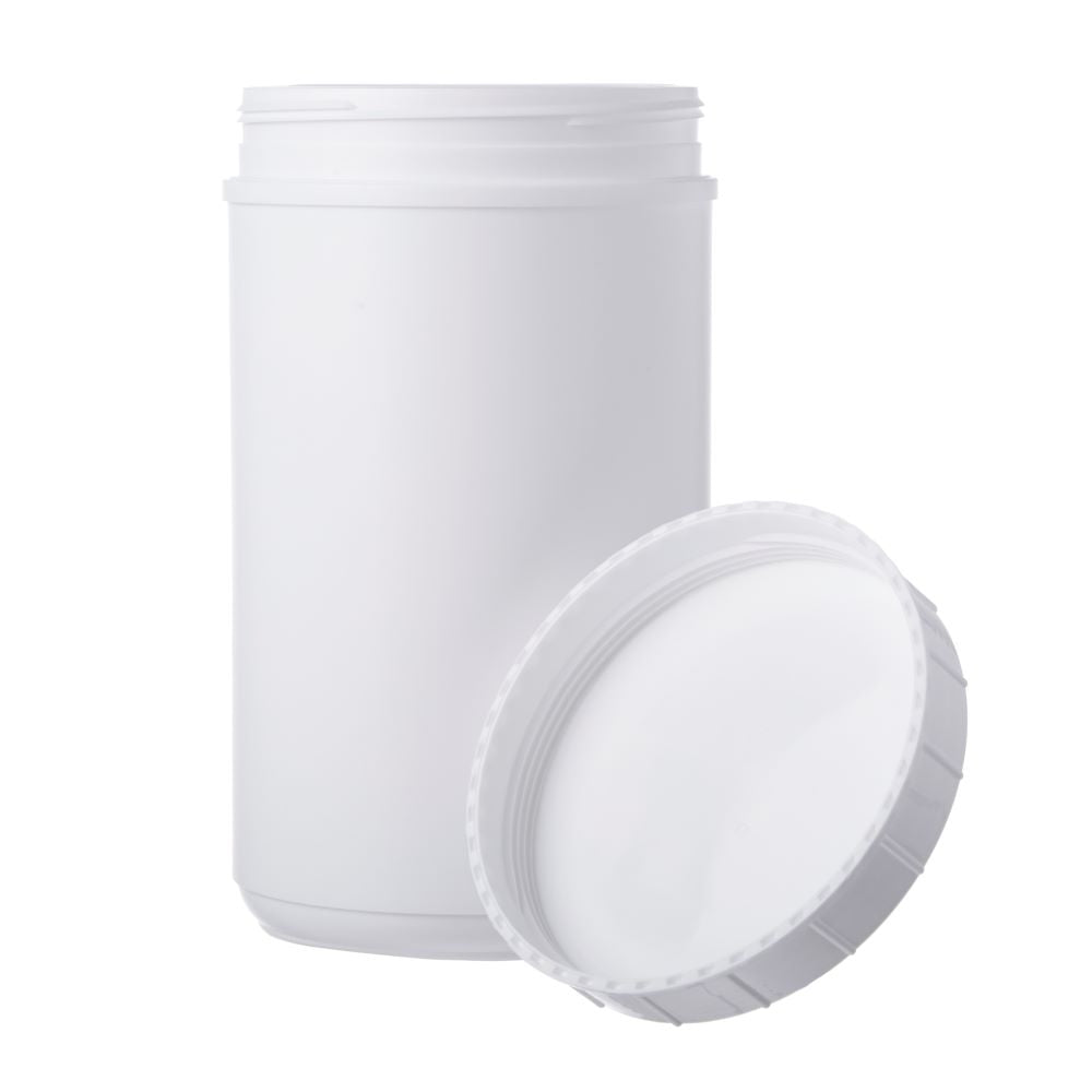 White Canisters With Lids # White Lid, 85 Oz. - 1 Dozen