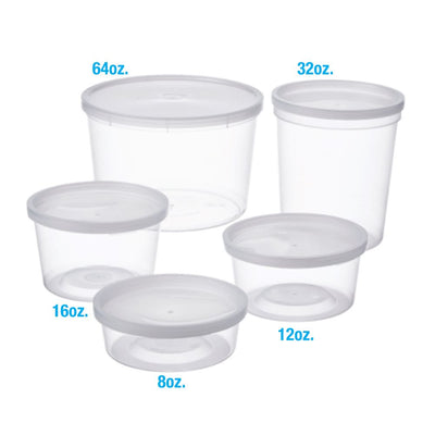 Economical Containers With Recessed Lids # 32 Oz. Case of 500