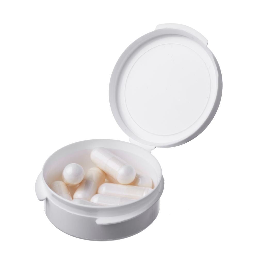 25 Oz Poly-Cons With Attached Lid # White, 1 1/2 Dia. x 1/2 H - Pkg/1 –  Consolidated Plastics