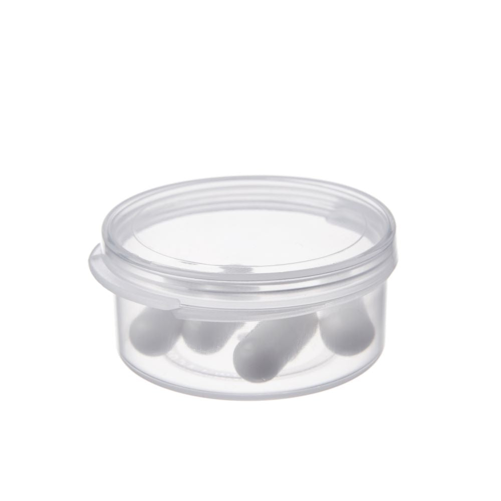 5 Oz. Poly-Cons With Attached Lid # Clear, 1 1/2 Dia. x 3/4 H - Pkg/1 –  Consolidated Plastics