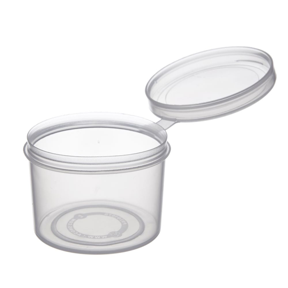 United Solutions Clear Two Quart Plastic Food Canister with White Lid- 2QT  Plastic Food Storage Container in Clear and White Lid