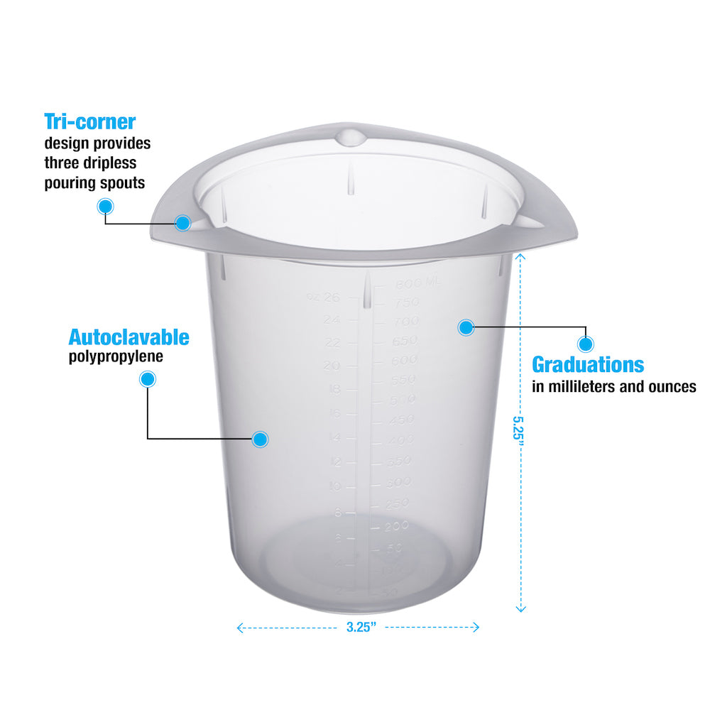 Tri Pour Disposable Beaker # 800 ml - Pkg/100