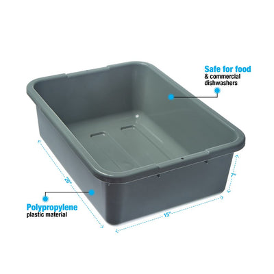 Poly Tote Boxes # 21 x 15.5 x 7 / 6 Gallons - Case of 6