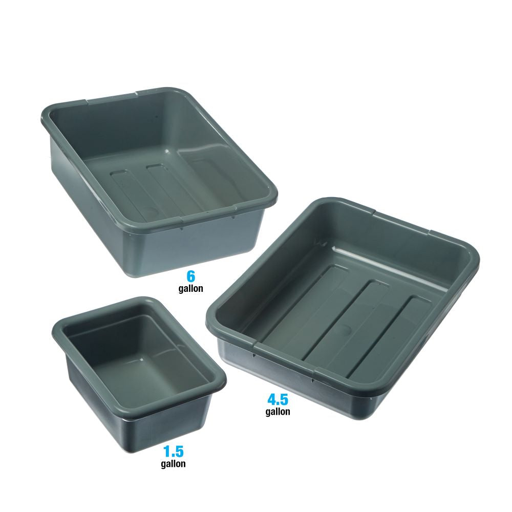 Poly Tote Boxes # 21 x 15.5 x 7 / 6 Gallons - Case of 6