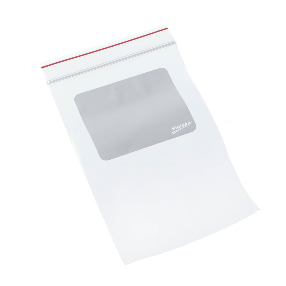 Minigrip® Reclosable White Block Bags 2 Mil # 4x6 - Case of 1000