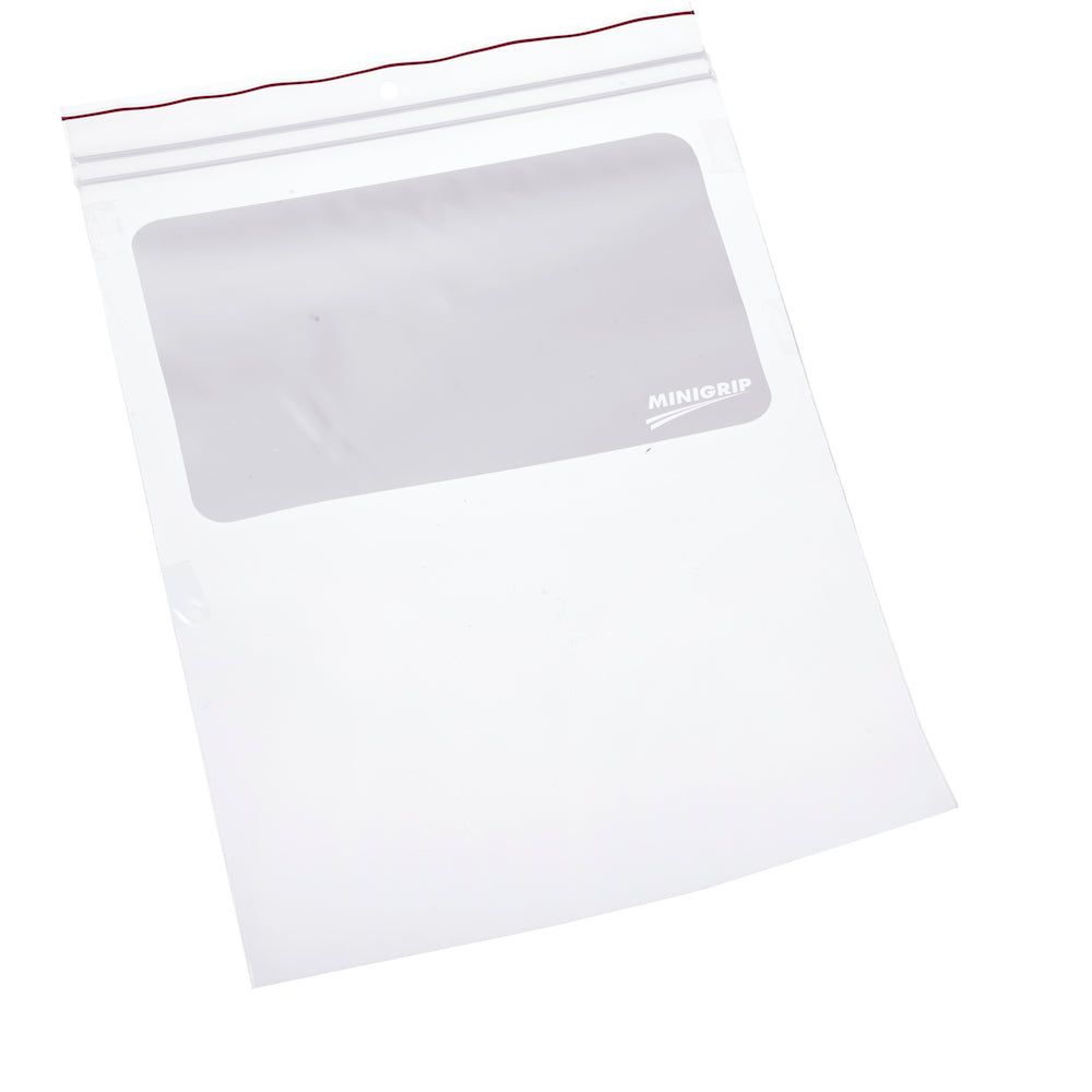 Minigrip® Reclosable White Block Bags 4 Mil # 8x10 - Case of 1000