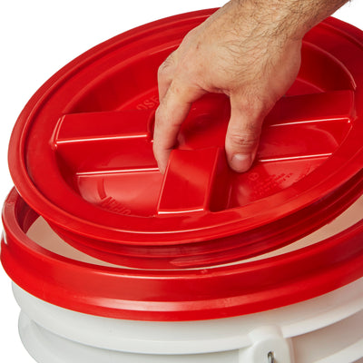 3.5 - 7 Gallon Gamma Seal Lids # Red